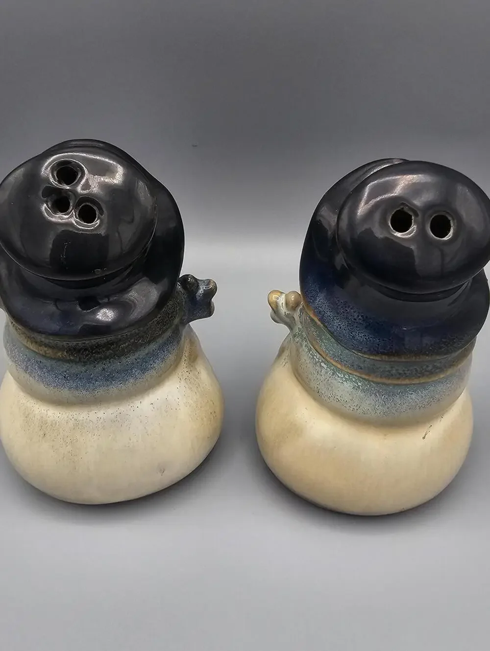 Vintage Ceramic Snowman Salt and Pepper Shakers